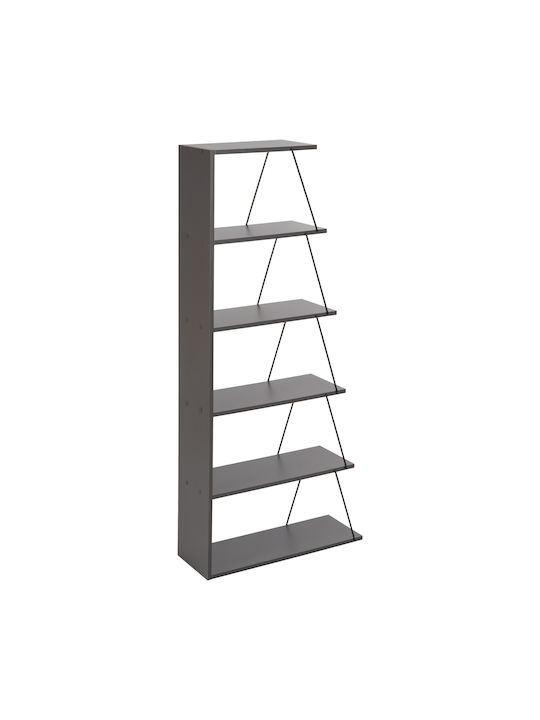 Bookcase Tars Gray 65x24x146cm