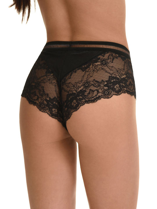 Miss Rosy Women's Slip with Lace Black