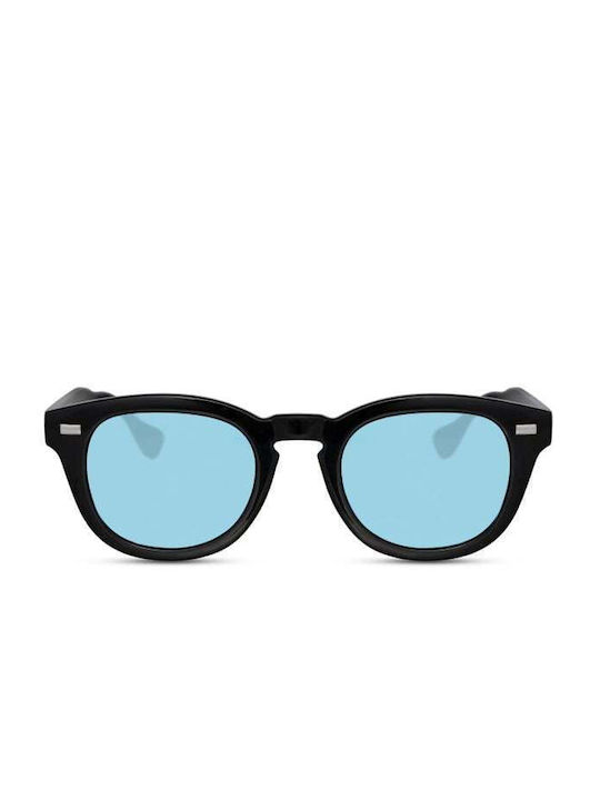 Solo-Solis Sonnenbrillen mit Schwarz Rahmen und Hellblau Linse NDL8060