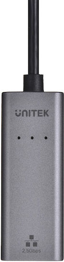 Unitek U1313C Αντάπτορας Δικτύου USB-C με Ενσύρματη Σύνδεση Ethernet