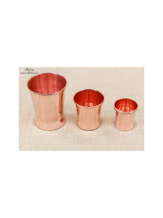 Glas Wasser aus Kupfer in Rose Gold Farbe 400ml