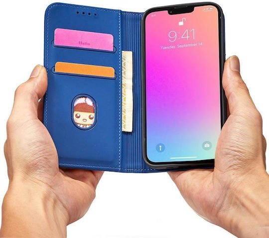 Magnet Brieftasche Leder / Synthetisches Leder Blau (Galaxy S23 Ultra)