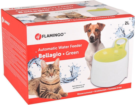 Flamingo Bellagio Автоматичен Поилка / Фонтан за Куче & Котка 2lt в Зелен Цвят