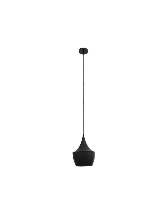 GloboStar Shanghai Black Bell Ceiling Light with E27 Socket 24x30x30cm