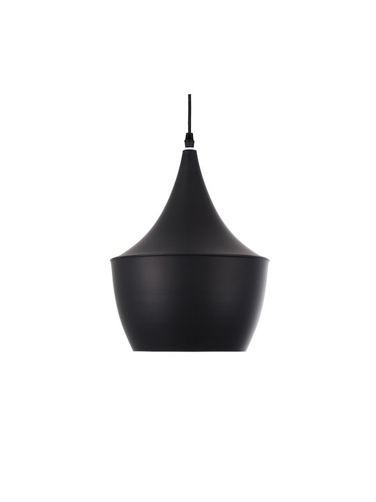 GloboStar Shanghai Black Bell Ceiling Light with E27 Socket 24x30x30cm
