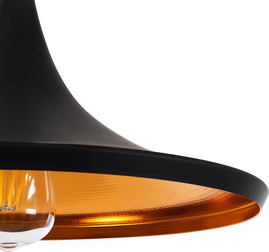 GloboStar Shanghai Black Bell Ceiling Light with E27 Socket 37x20x20cm