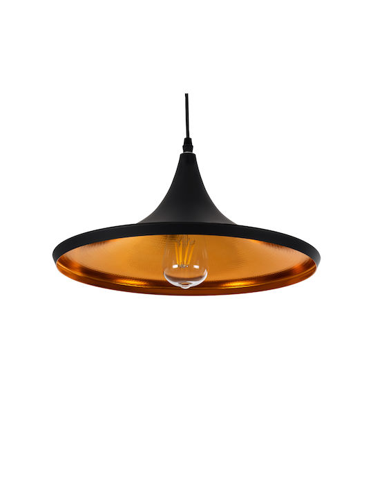 GloboStar Shanghai Black Bell Ceiling Light with E27 Socket 37x20x20cm