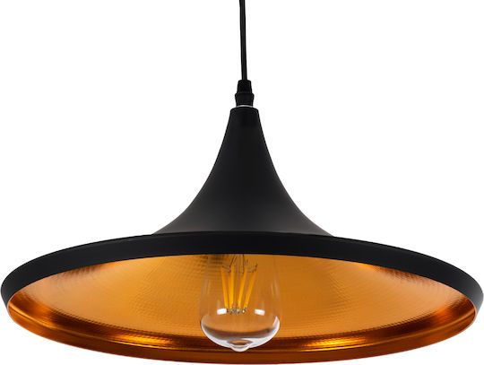 GloboStar Shanghai Black Bell Ceiling Light with E27 Socket 37x20x20cm