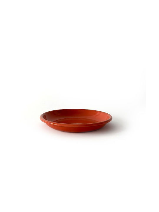 Ekobo Teller Untiefe aus Porzellan Rot mit Durchmesser 21cm