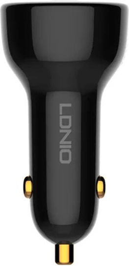 Ldnio Car Charger Black C101 with Ports: 1xUSB 1xType-C with Cable Type-C