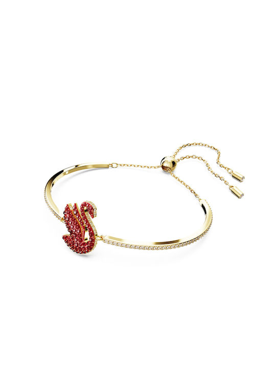 Swarovski Bracelet Handcuffs Iconic Swan Gold Plated