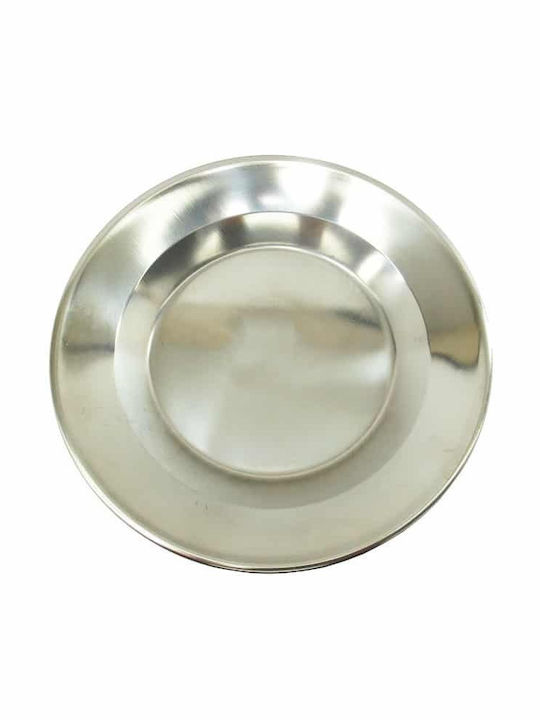 Teller Untiefe Inox Silber mit Durchmesser 24cm
