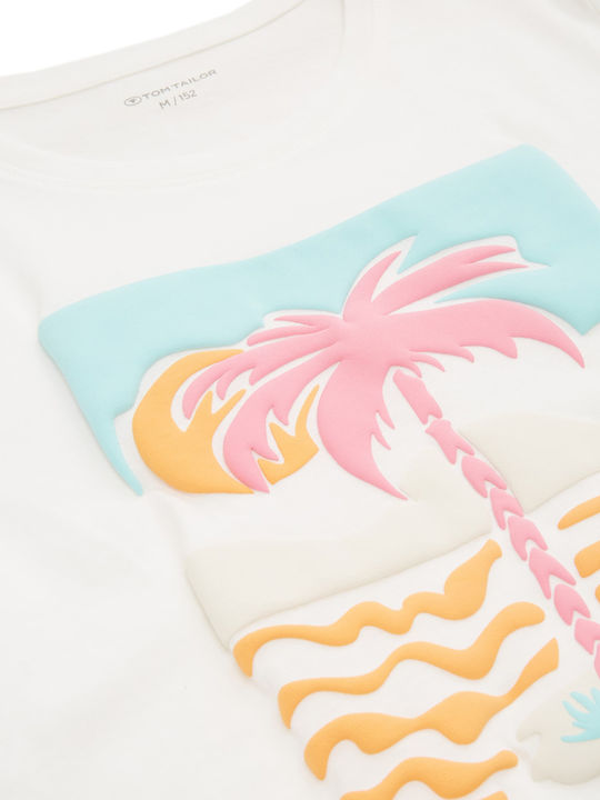 Kids' Crop Top Short Sleeve White