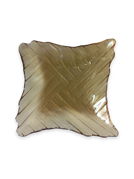 Joli Plate Desert Square Glass Multicolour 10x10cm 6pcs
