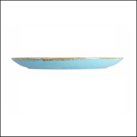 Porland Πιάτο Ρηχό Οβάλ από Πορσελάνη Μπλε 31x24cm