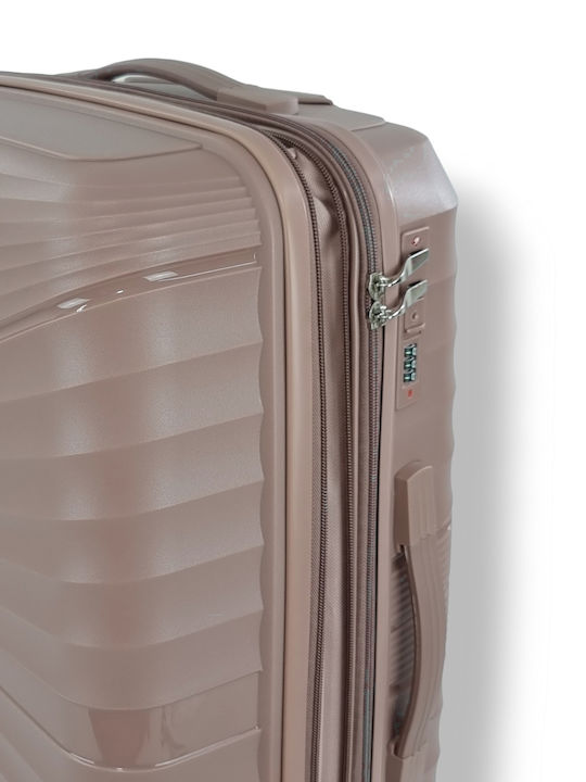 Playbags Valiză de Călătorie Medie Dura Roz cu 4 Roți Înălțime 65cm