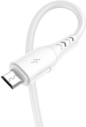 Vipfan Colorful X12 Regular USB 2.0 to micro USB Cable Λευκό 1m