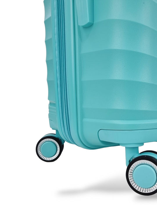Playbags PP8004 Large Travel Suitcase Hard Turquoise with 4 Wheels Height 75cm pp8004-28
