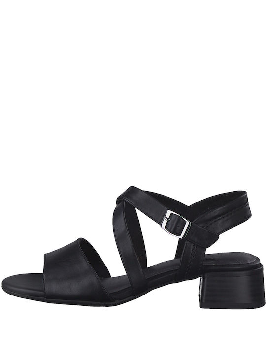 Jana Anatomic Women's Sandals Black with Chunky Low Heel 8-28262-20 001