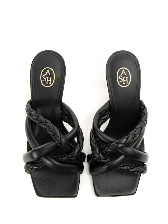 Ash Mina Leder Damen Sandalen in Schwarz Farbe