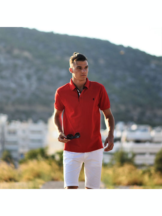 Polo Short Sleeve Blouse Red