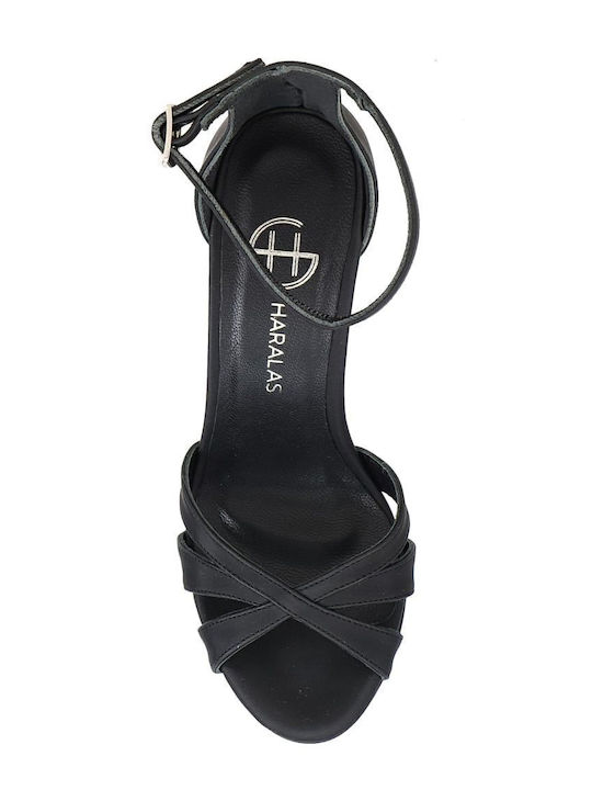 Stoff Sandalen Schwarz