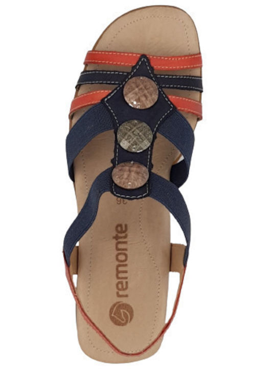 Piele Sandale dama Anatomic in Culorea Albastru marin