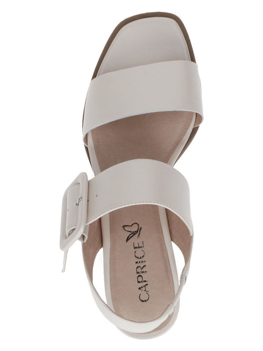 Leather Sandals Beige
