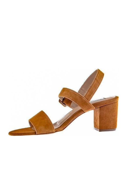 Leather Women's Sandals Tabac Brown