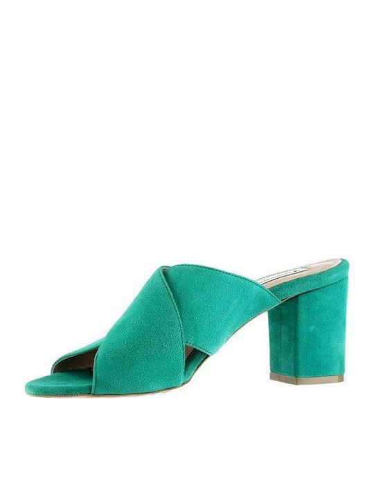 Leather Women's Sandals Green