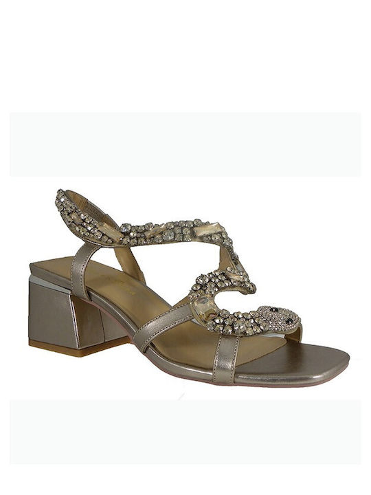 Alma en Pena Damen Sandalen in Gold Farbe