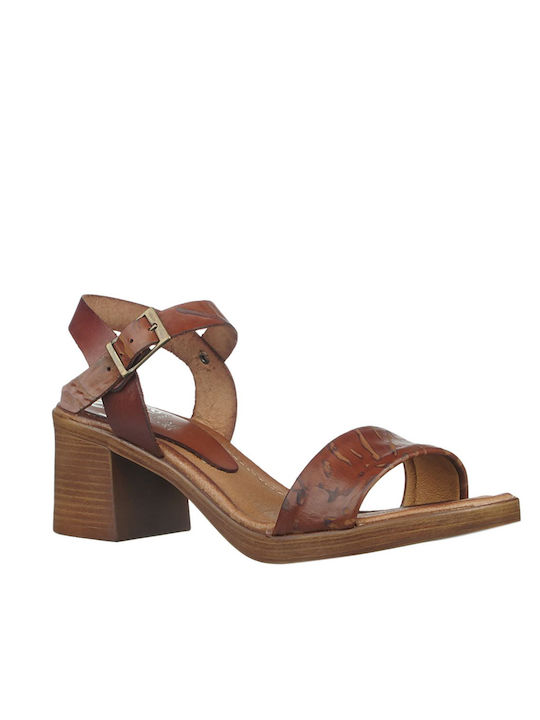 Marila Footwear Piele Sandale dama in Culorea Maro