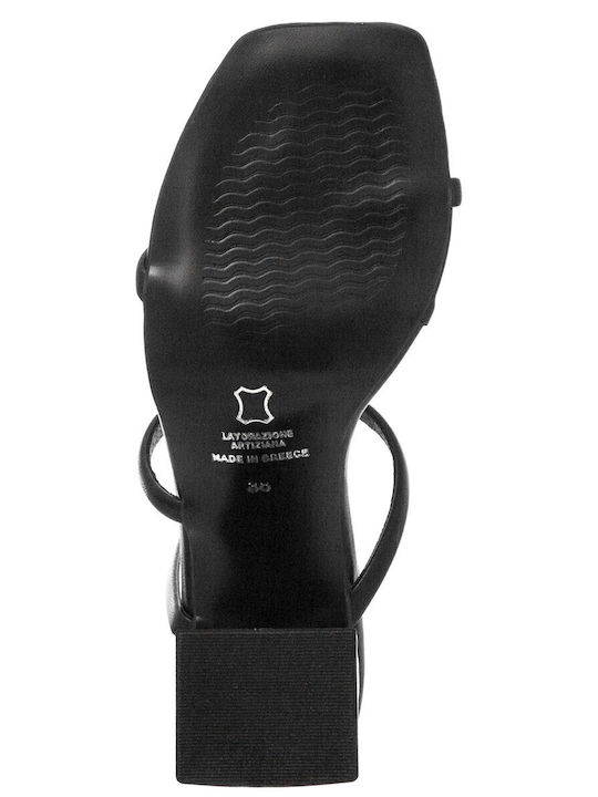 Leather Sandals Black