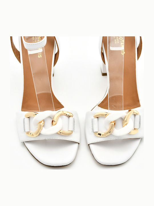 Leder Sandalen Weiß