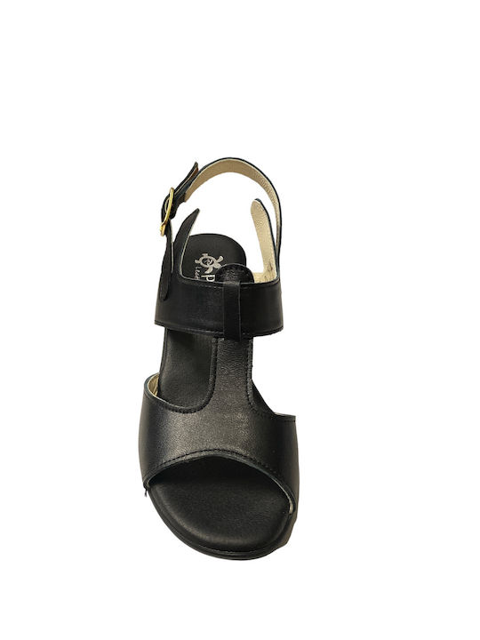 Leder Sandalen Schwarz