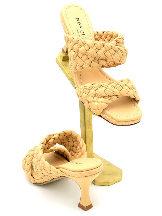 Leder Sandalen Beige