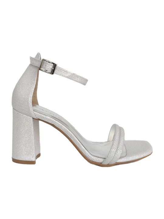 Beatris Women's Sandals with Ankle Strap White