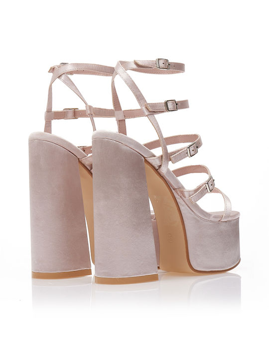 Stoff Sandalen Rosa