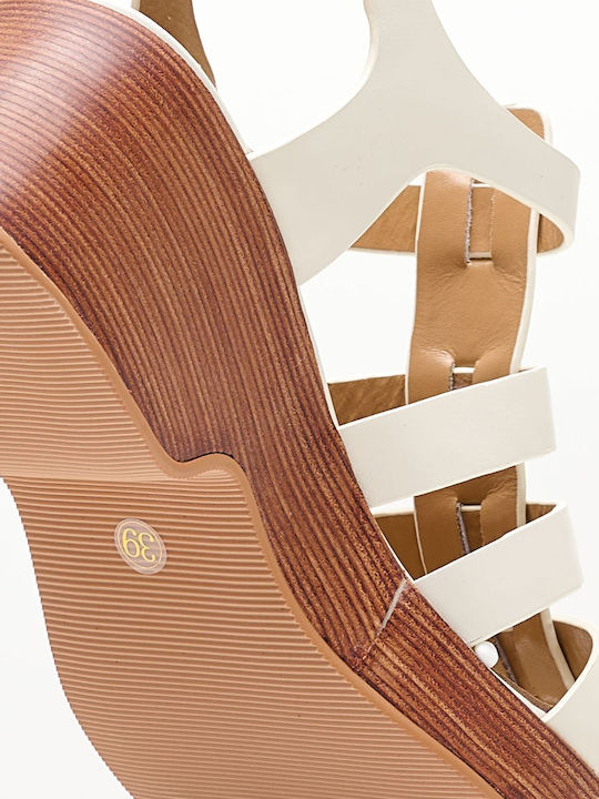 Leder Sandalen Weiß
