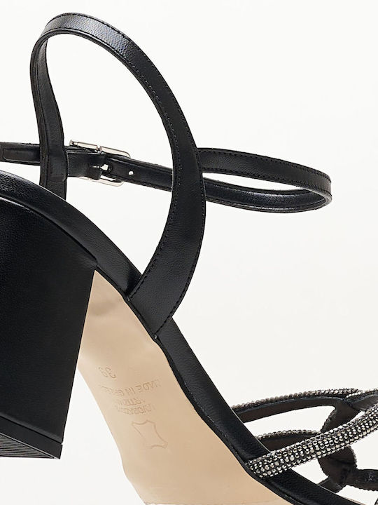 Leder Sandalen Schwarz