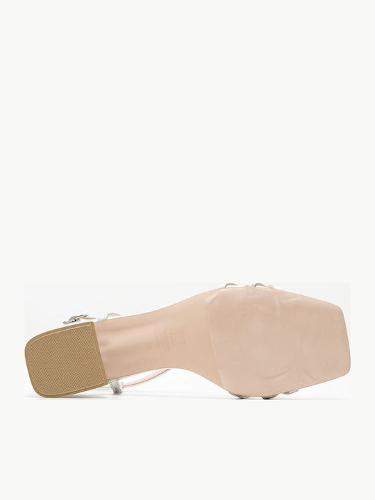 Leder Sandalen Silber