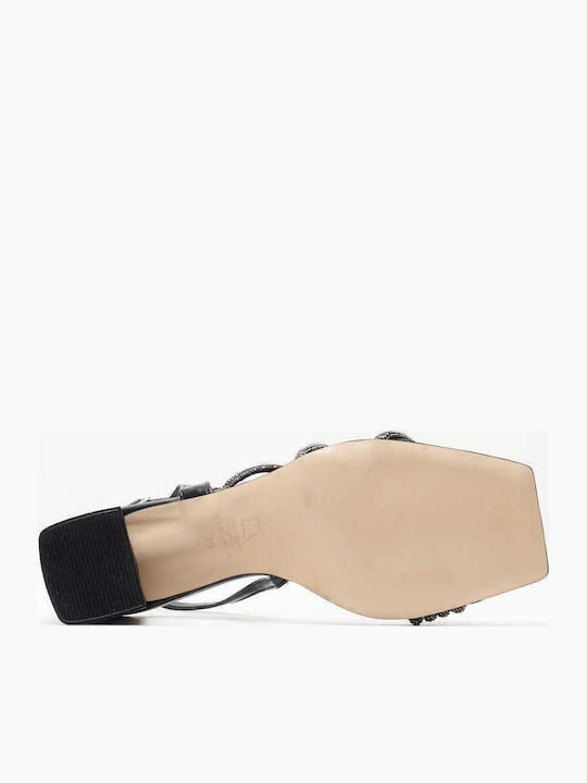 Din piele Sandale Negre