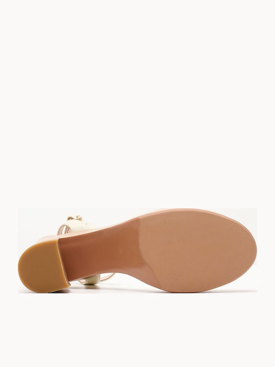 Leder Sandalen Beige