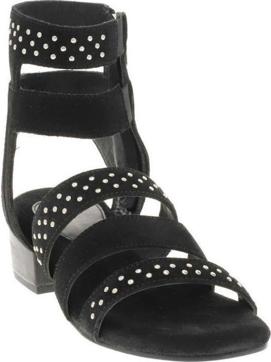 Wildleder Damen Sandalen in Schwarz Farbe