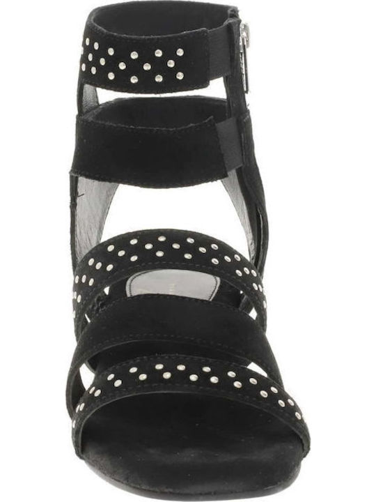Wildleder Damen Sandalen in Schwarz Farbe