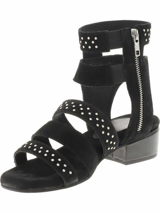 Wildleder Damen Sandalen in Schwarz Farbe