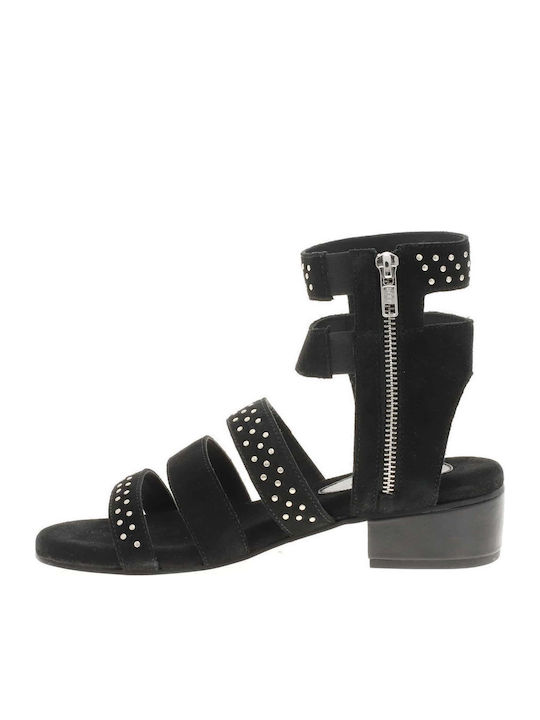 Wildleder Damen Sandalen in Schwarz Farbe