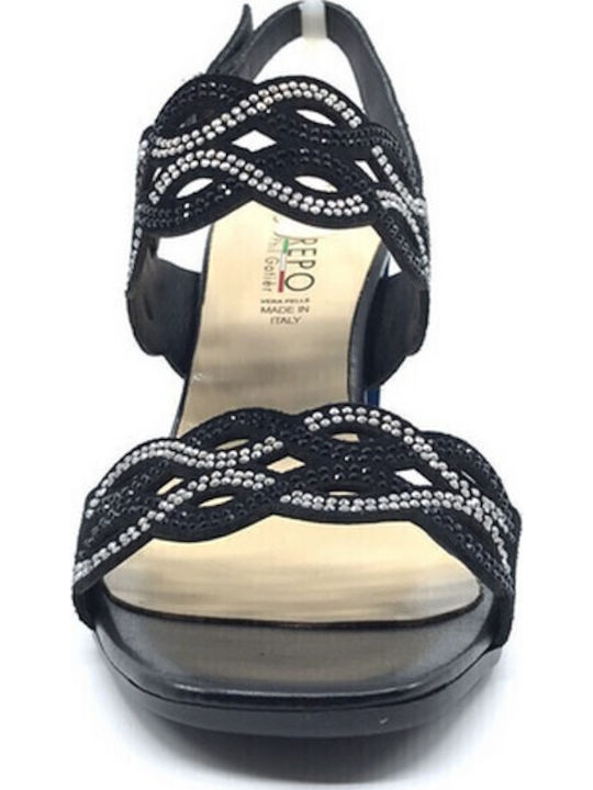 Leder Sandalen Schwarz