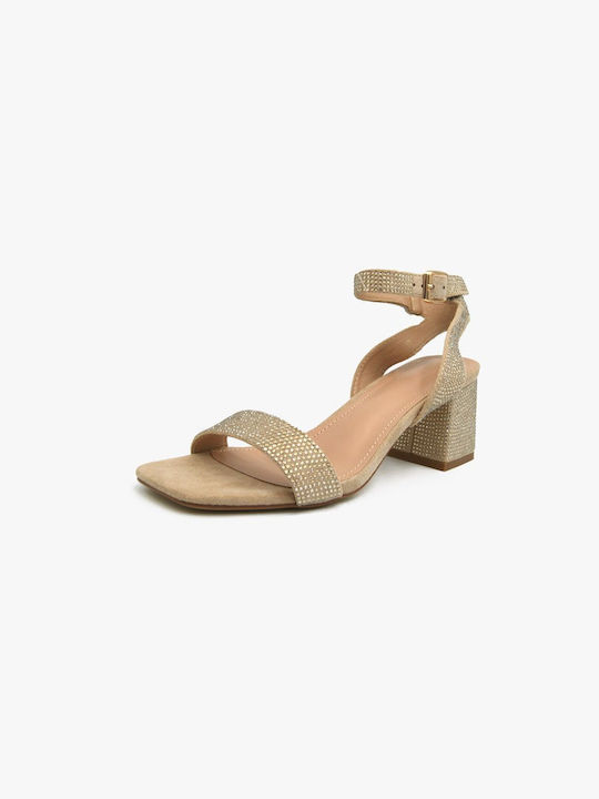 Joya Damen Sandalen in Gold Farbe