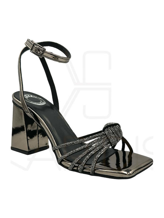 Din piele Sandale Negre